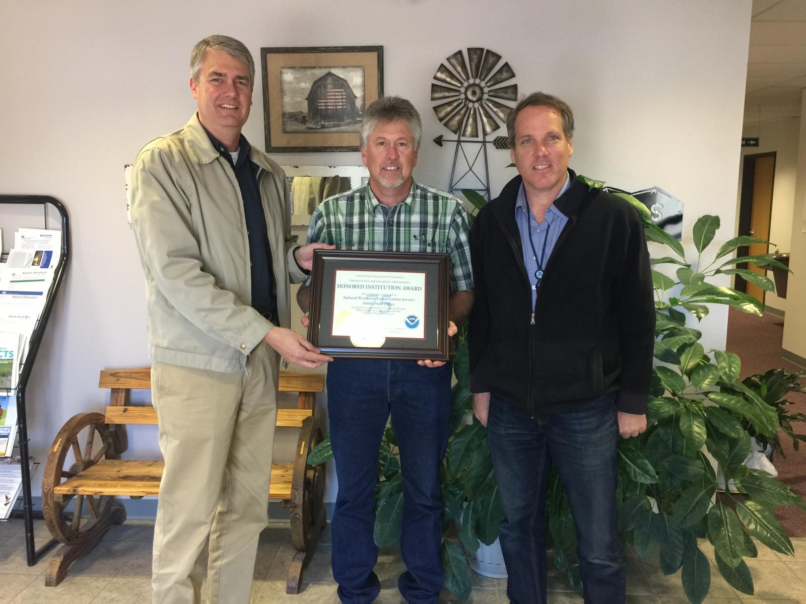 USDA NRCS Simla receives its Honored Institution Award for 50 Years of Service